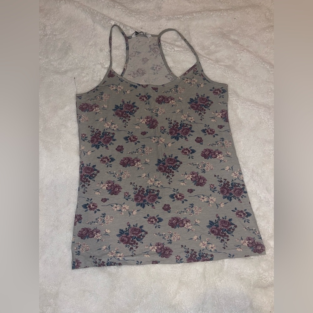 Bluenotes Floral Camisole in Gray and Purple